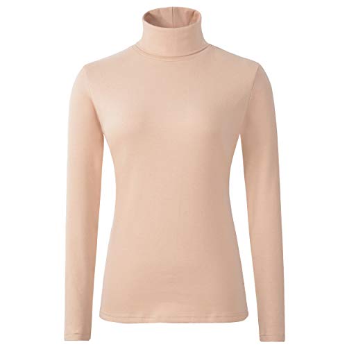 HieasyFit Women's Cotton Turtleneck Top Basic Layering Thermal